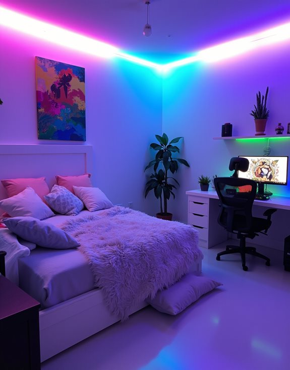 lumières LED changeant de couleur