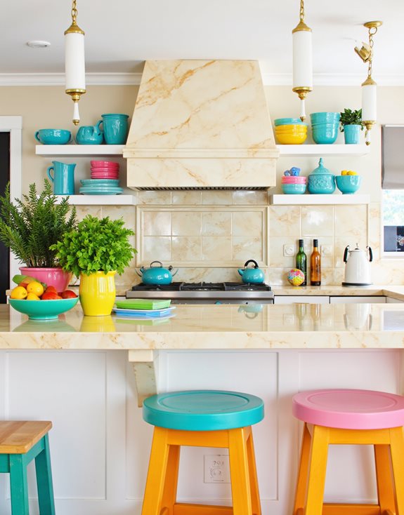 des accents colorés et ludiques