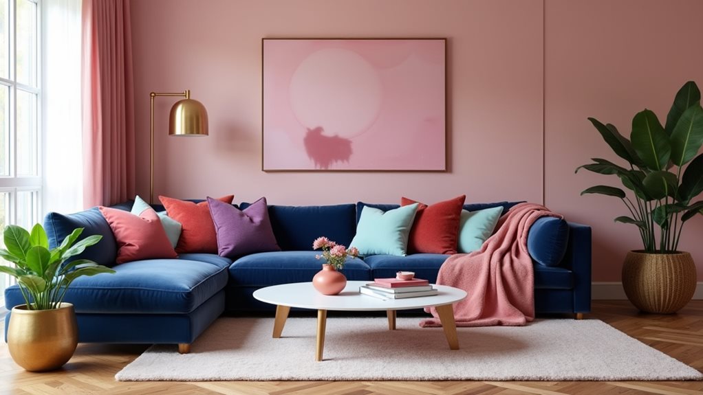 Couleurs qui s'accordent avec le rose