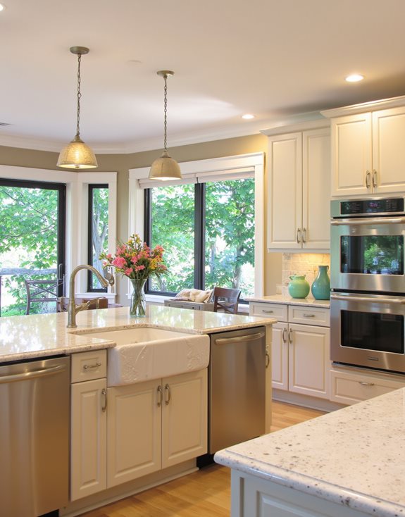 cuisine contemporaine beige chaud