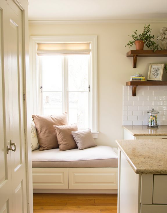 coin de détente dans une cuisine chaleureuse