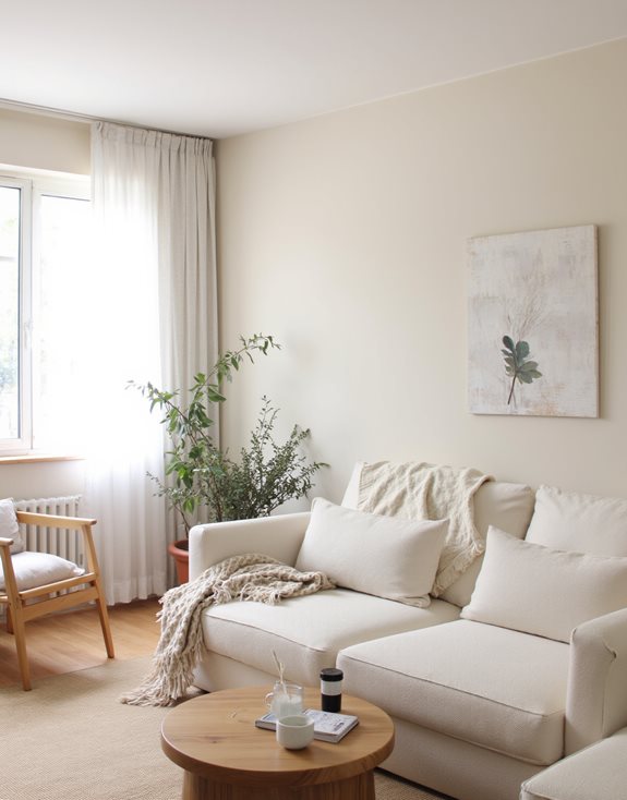 retraite beige minimaliste et douillette