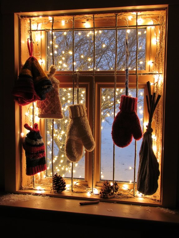 décorations de tirage de fenêtre cosy