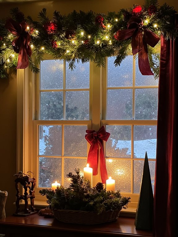 guirlande de fenêtre de vacances fait maison