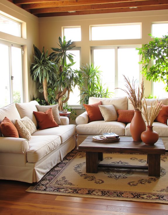 teintes terreuses lumière naturelle