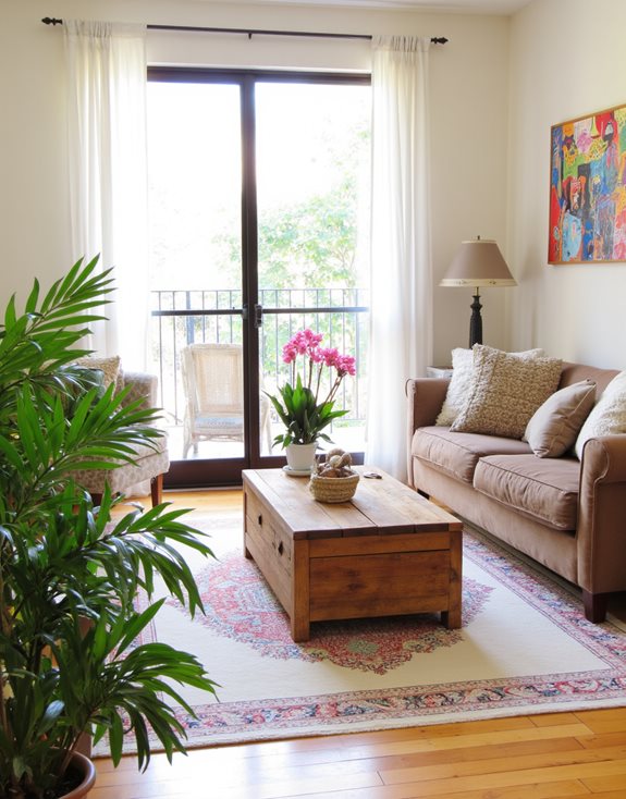 éclectique charme en bois intérieur