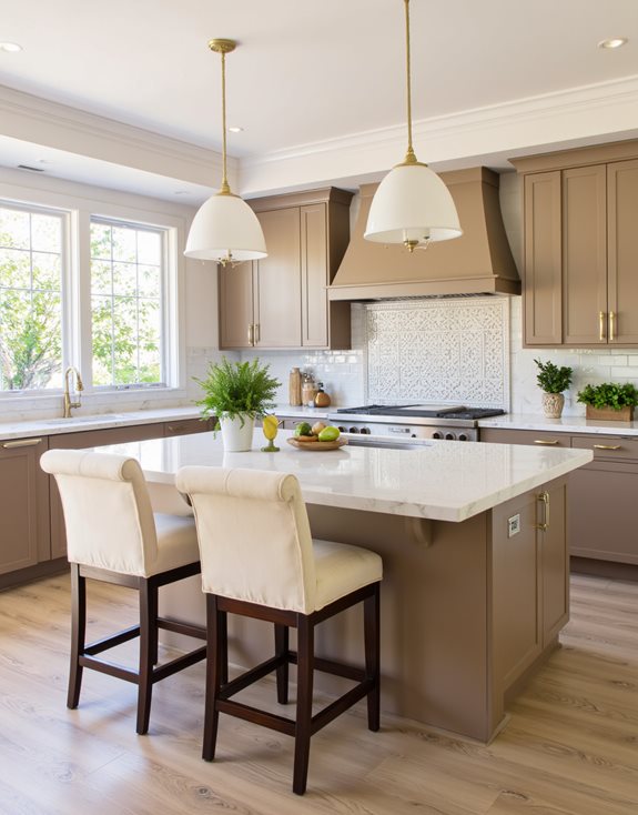 cuisine de luxe beige élégante