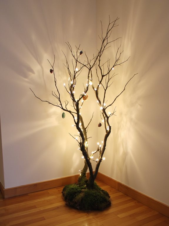 affichage d'élégante branche d'angle