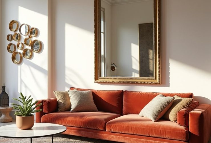 idées de miroirs élégants salon