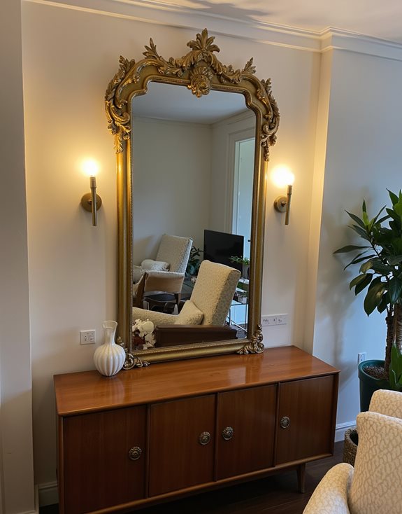 combinaison d'éclairage miroir élégant