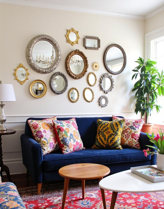 exposition galérie élégante en miroir