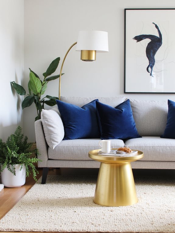 décoration intérieure élégante en bleu marine