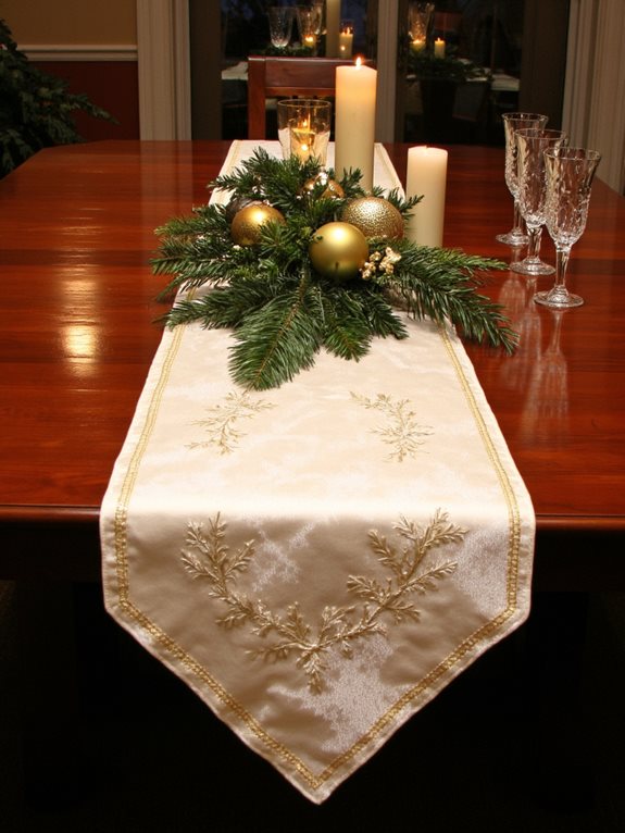 table élégante de pays des merveilles d'hiver