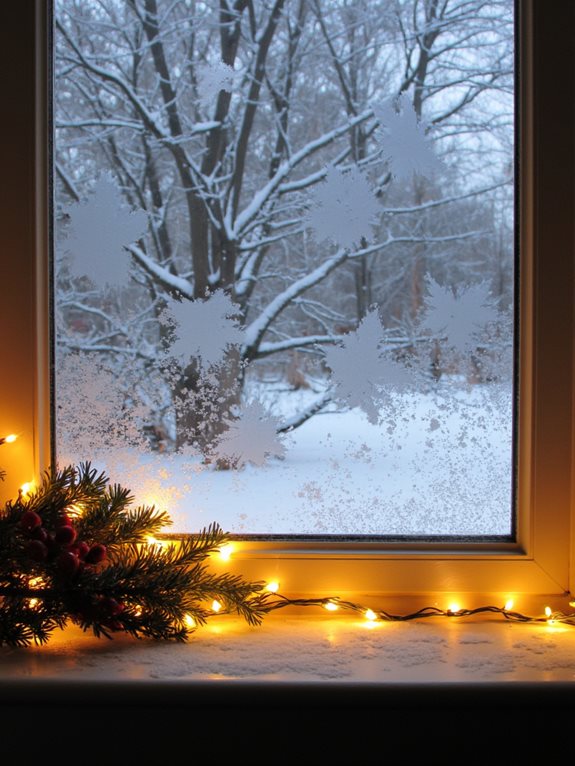 sel d'Epsom fenêtres givrées