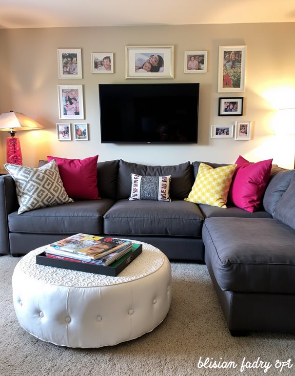 les photos de famille personnalisent l'espace