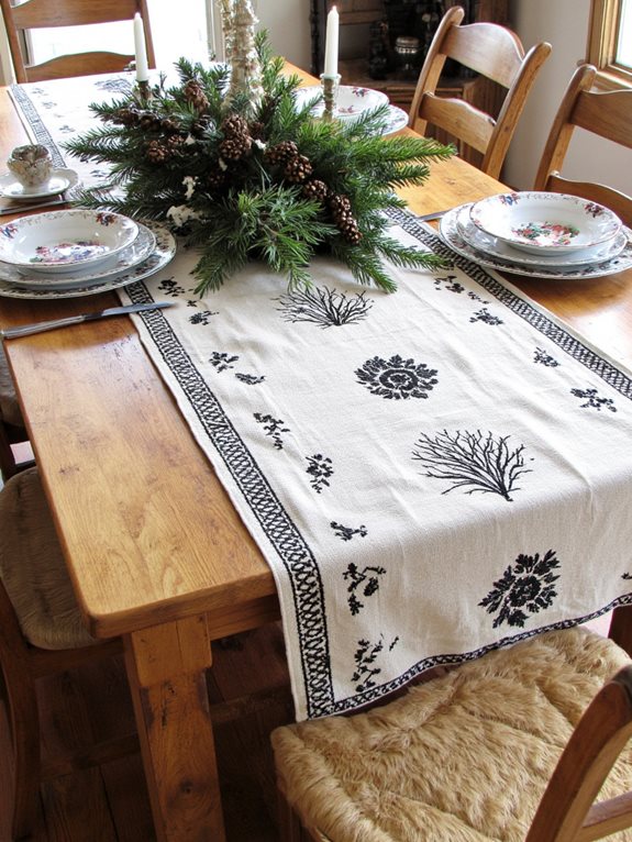 table de Noël ferme chic