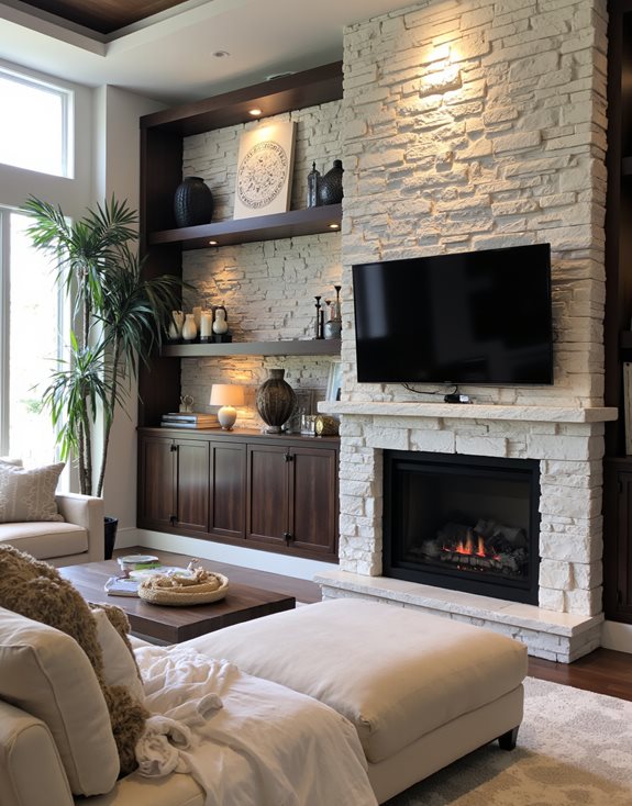 Décor mural en faux pierre