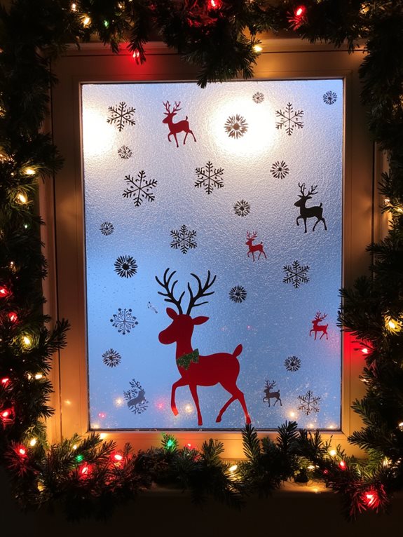 idées d'autocollants de fenêtre festifs