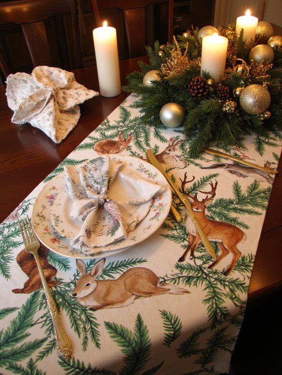 décor de table animal de la forêt