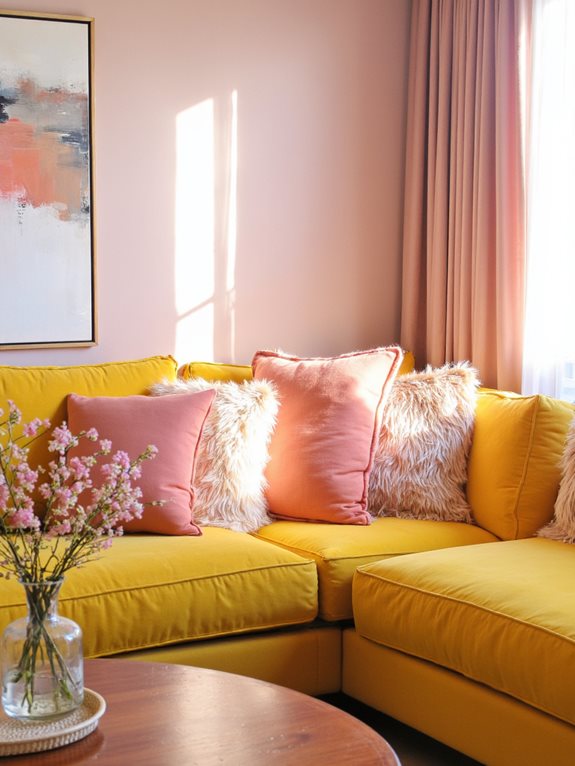 accents de joie jaune doré