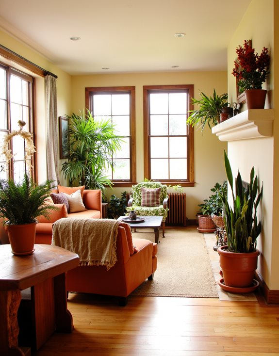 salon inspiré par un jardin intérieur