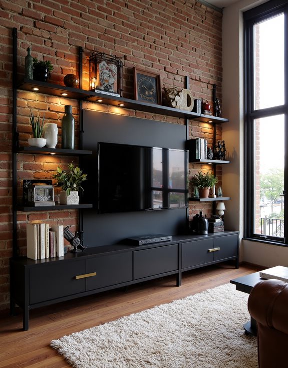 espace de vie de style industriel