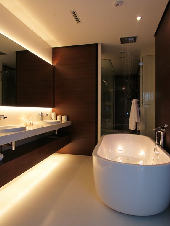 L'éclairage intégré améliore l'ambiance