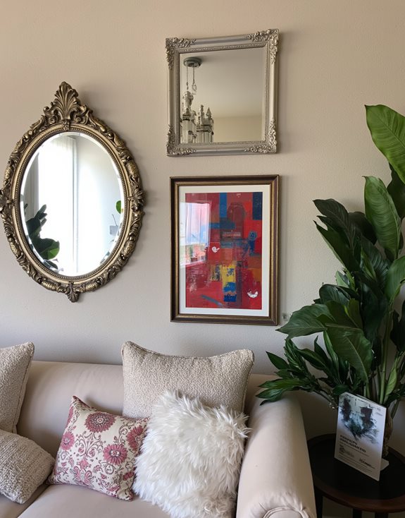 des miroirs superposés créent de l'espace