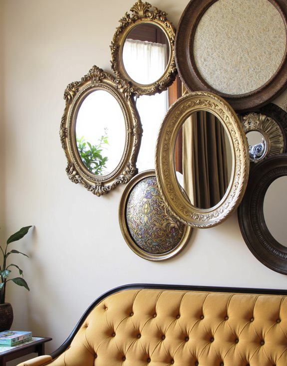 superposition de miroirs texturés de manière créative