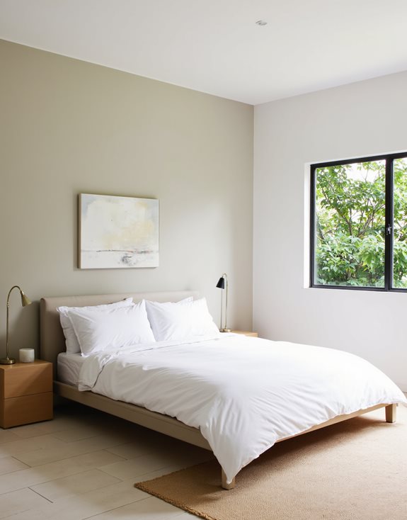 chambre minimaliste confortable retraite