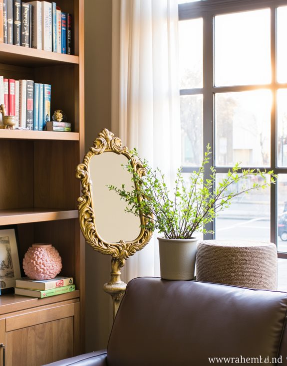 Le miroir ajoute une touche visuelle