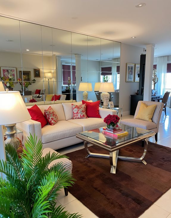 panneaux de miroir pour un design audacieux