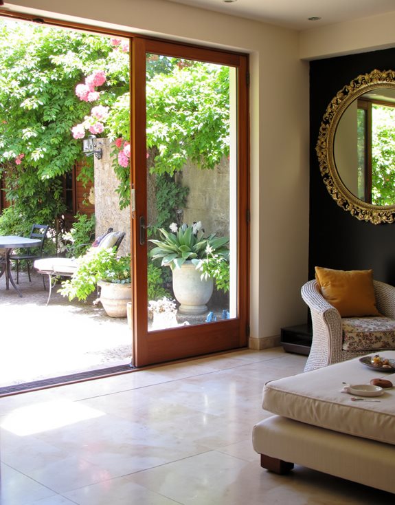 Les miroirs améliorent les espaces extérieurs