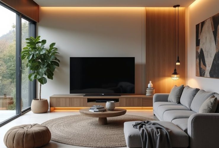 salon de télévision moderne et stylé