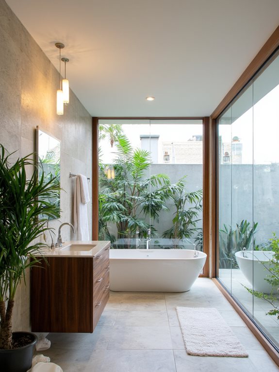 design de salle de bains à concept ouvert bonheur