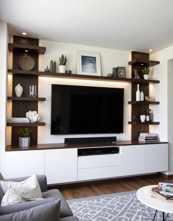 des étagères ouvertes mettent en valeur la personnalité