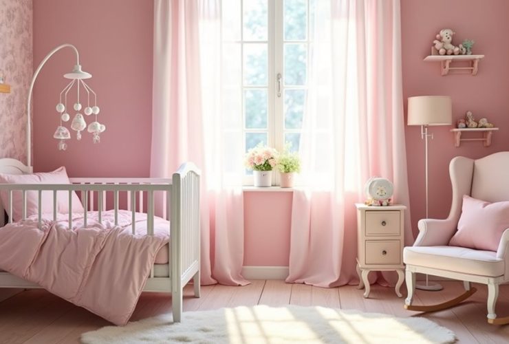 idées de nursery sur le thème des roses