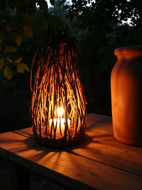 lanternes à bougie rustiques ambiance