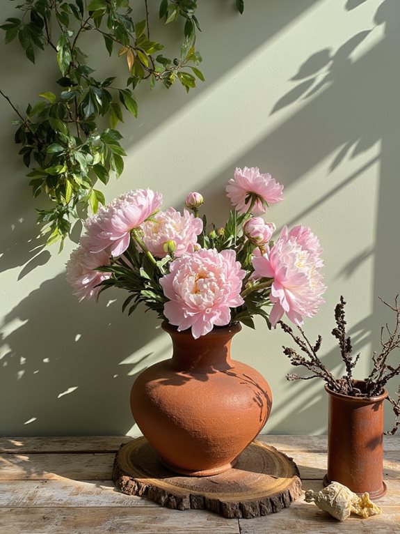 terracotta rustique et rose