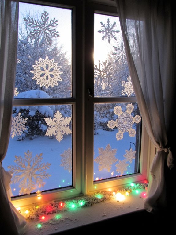 Décorations en papier découpé en flocon de neige