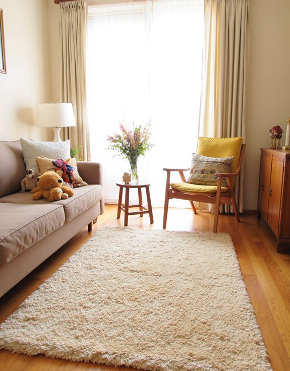 tapis beige doux élégance