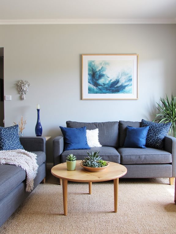 combinaison de bleu gris doux