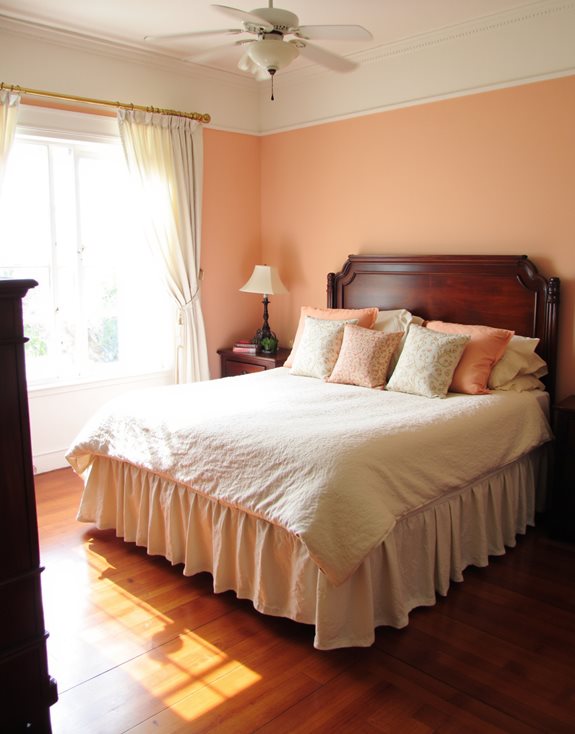 pêche douce et acajou riche