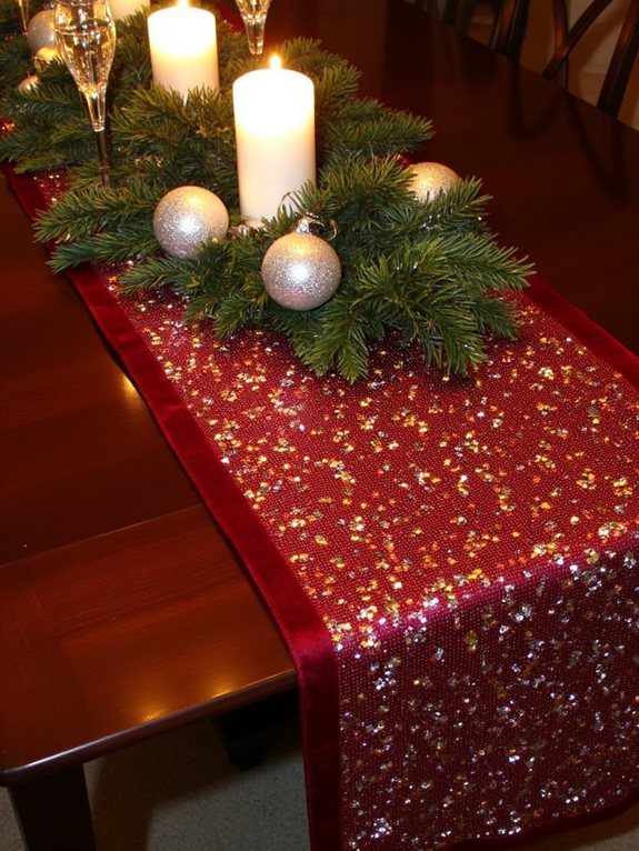 décorations de table métalliques étincelantes