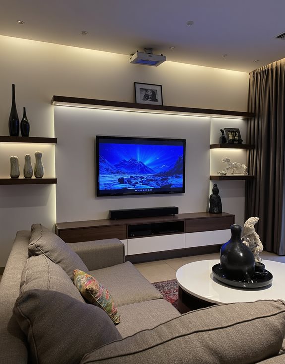 projecteur et écran époustouflants