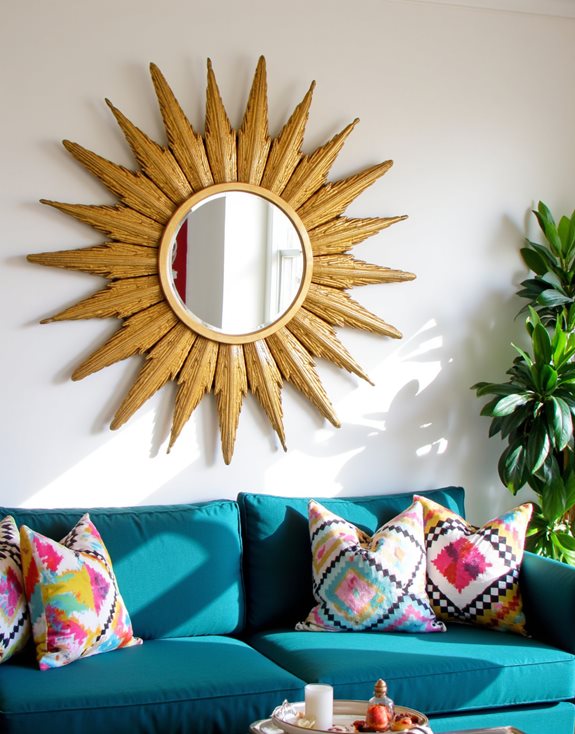 Des miroirs en forme de soleil énergisent les espaces