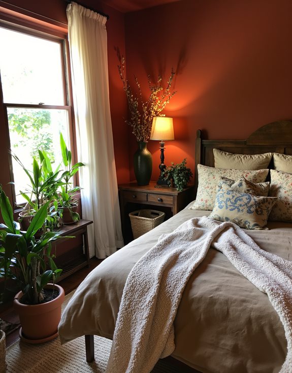 terracota et vert olive