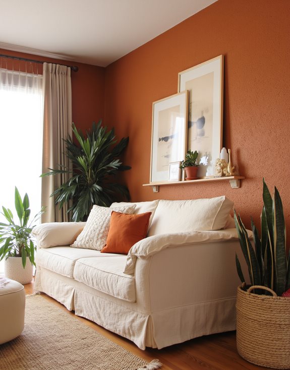 murs texturés en beige