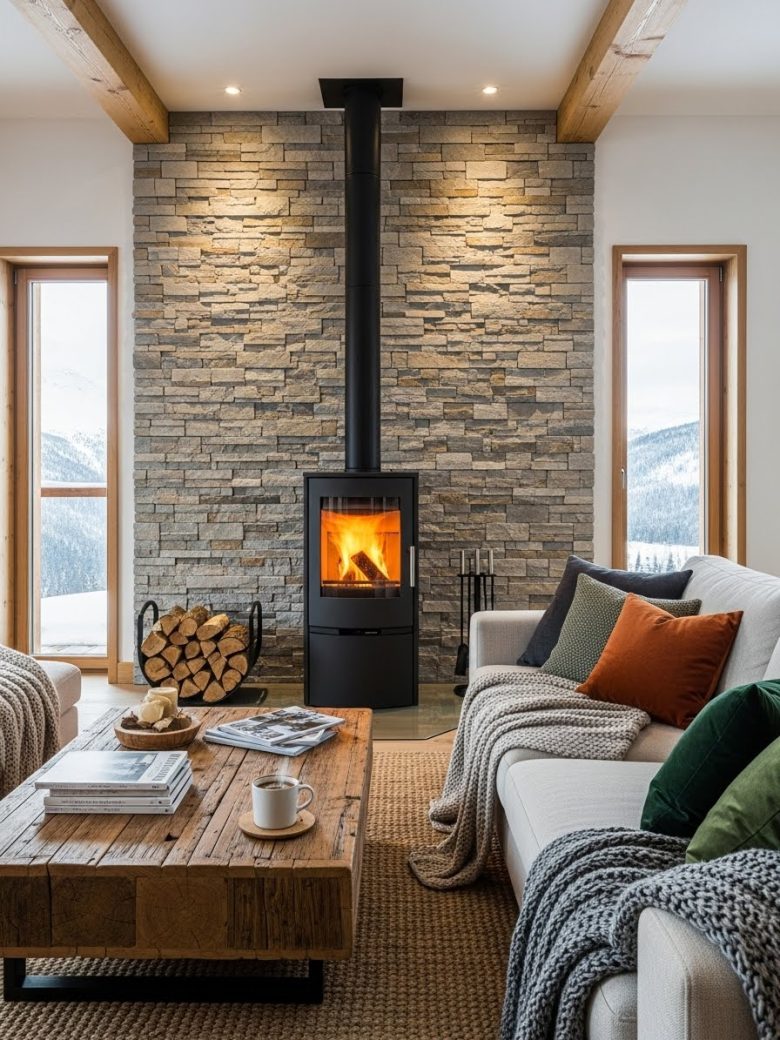 21 Décoration Derrière le Poêle à Bois — free download