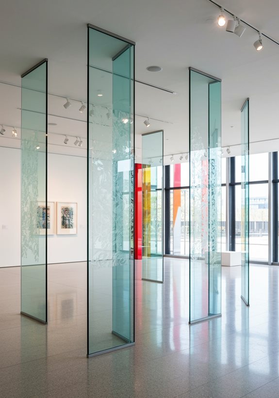 installations de panneaux en verre artistique